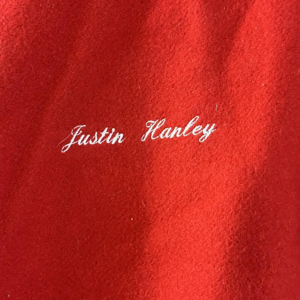 Vintage Holloway Varsity Jacket Mens XL Red Wool Mustangs Letterman P Patch